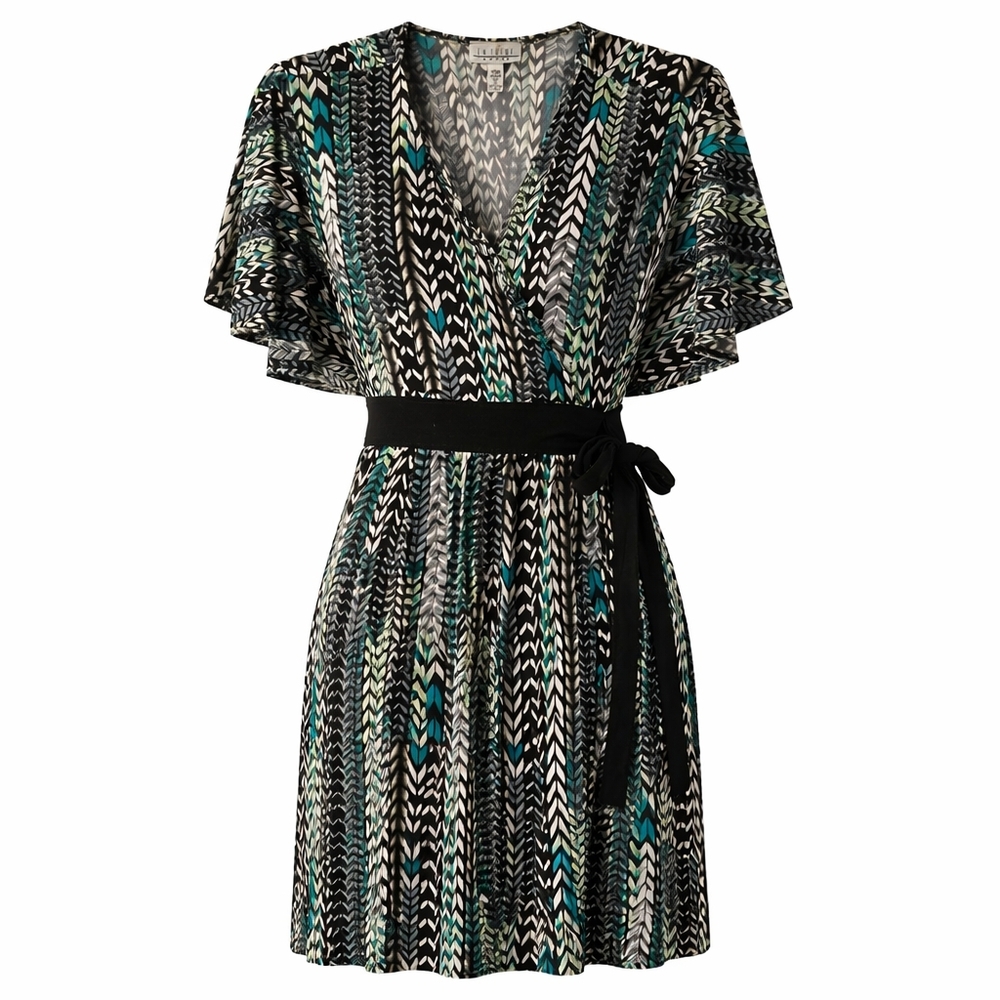 En Focus Printed Wrap Dress – Size 14W